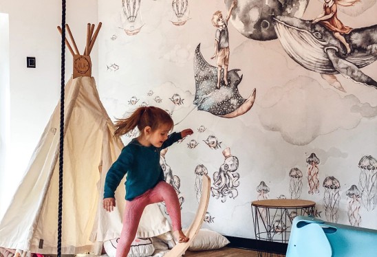 OCEAN DEEP - girl and boy - tapeta dla dzieci do wspólnego pokoju