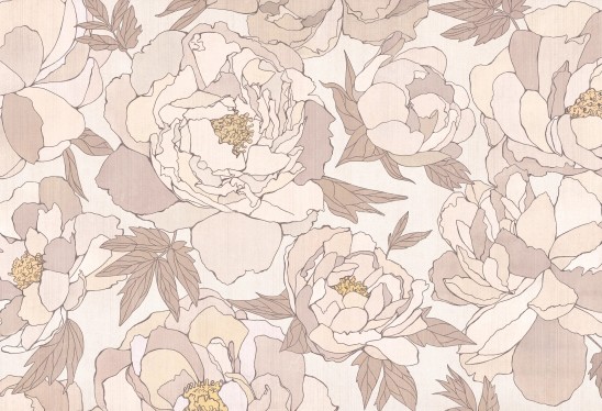 copy of copy of copy of BLOOM - purple - tapeta ogród wielkich kwiatów do pokoju dziecięcego