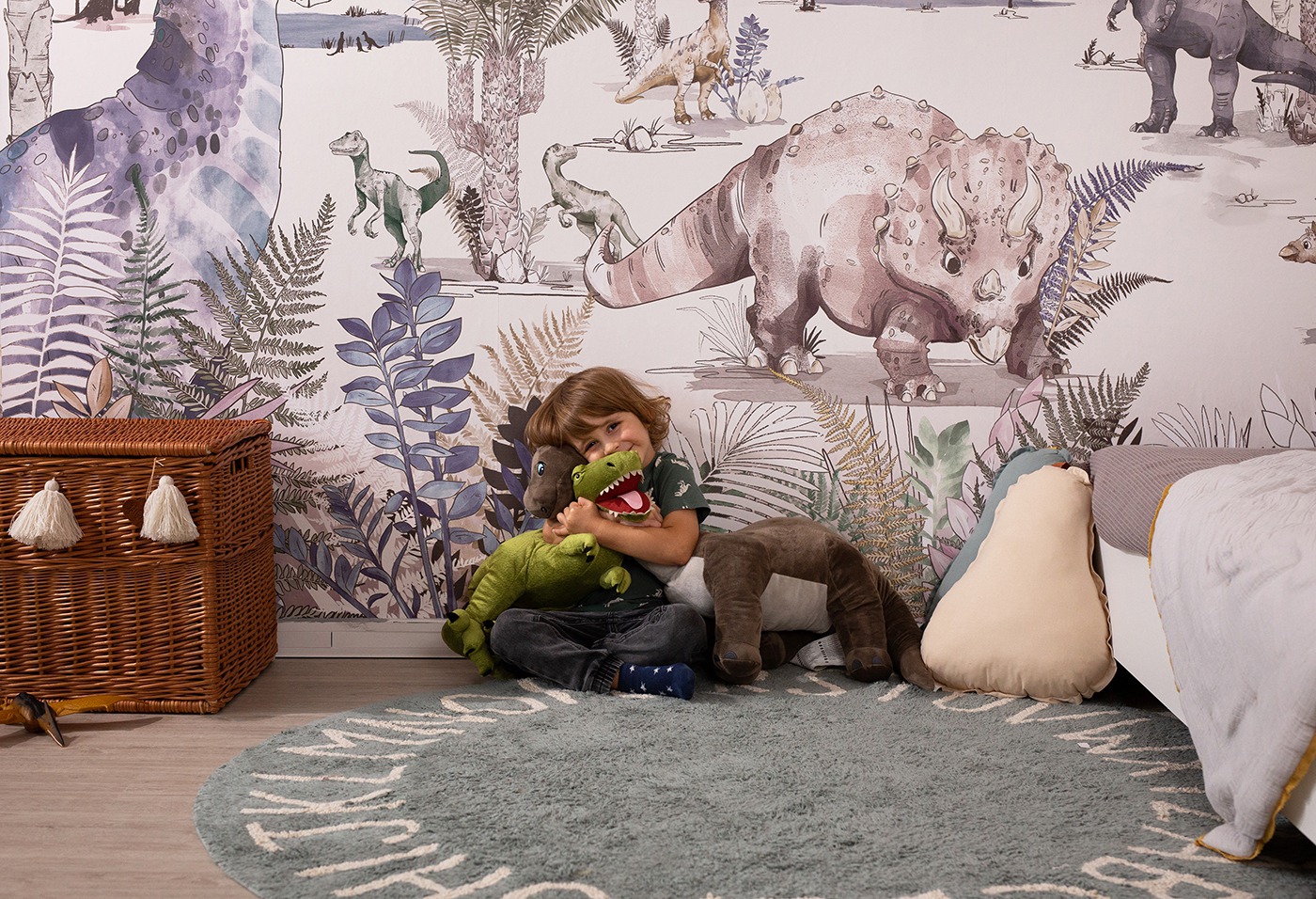 Ożyw pokój Twojego syna tapetą z dinozaurami