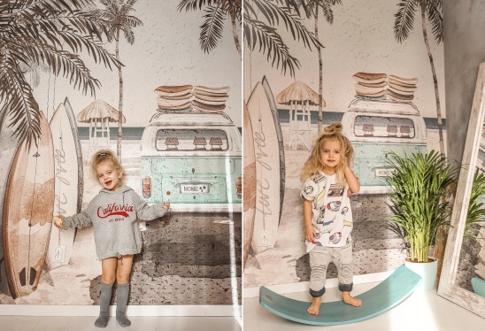 SUMMER VIBES - retro beige - tapeta dla nastolatków z motywem plaży