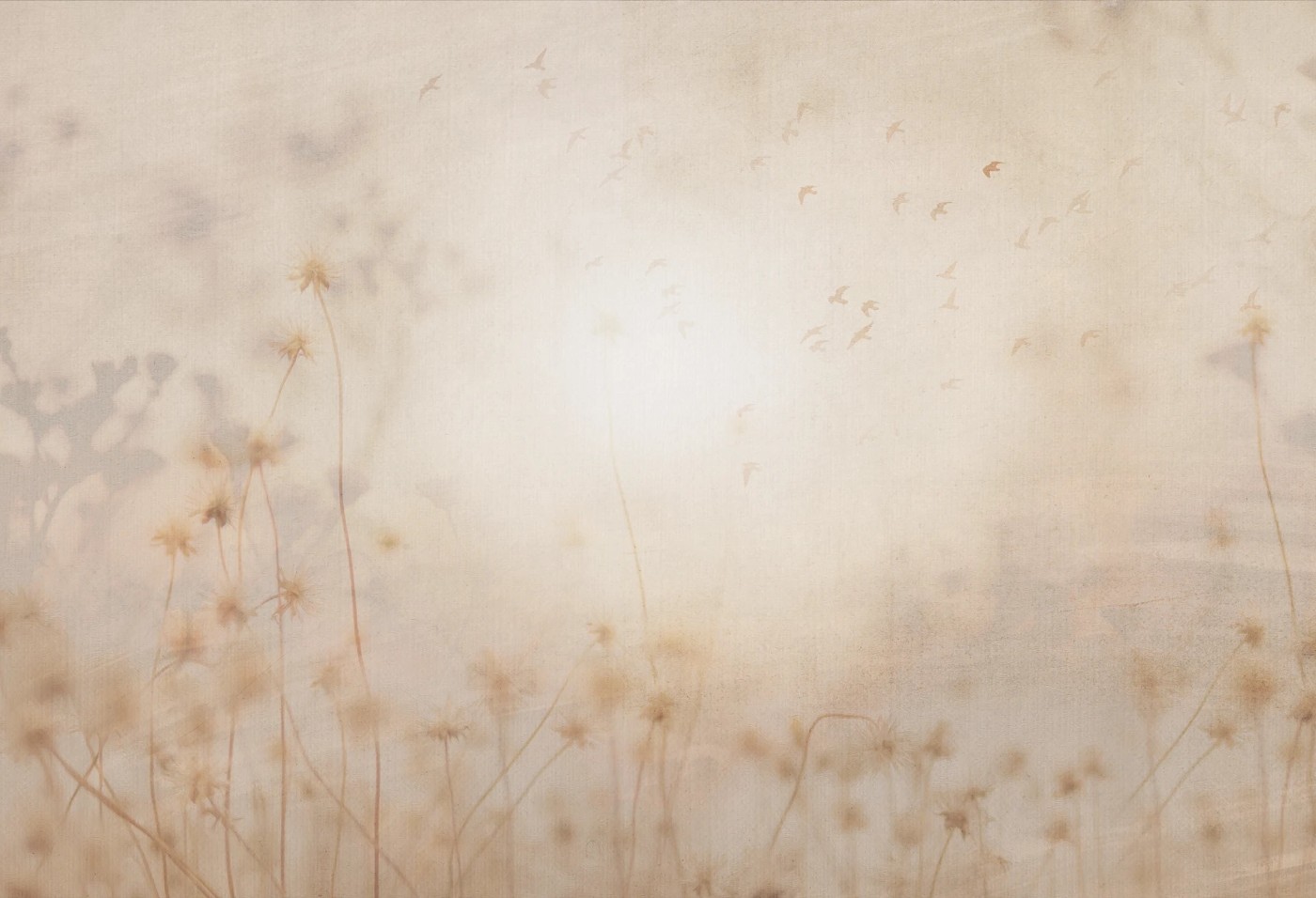 SUNNY DAY - optymistyczna tapeta do sypialni lub salonu