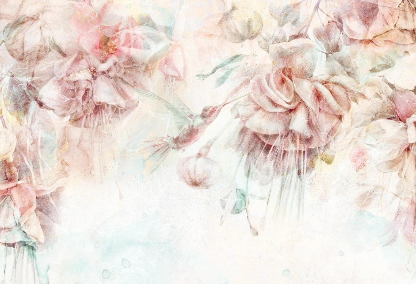 SWINGTIME FUCHSIA - colibri - tapeta dla dziewczynki z kolibrem SWINGTIME FUCHSIA - colibri - tapeta dla dziewczynki z kolibrem