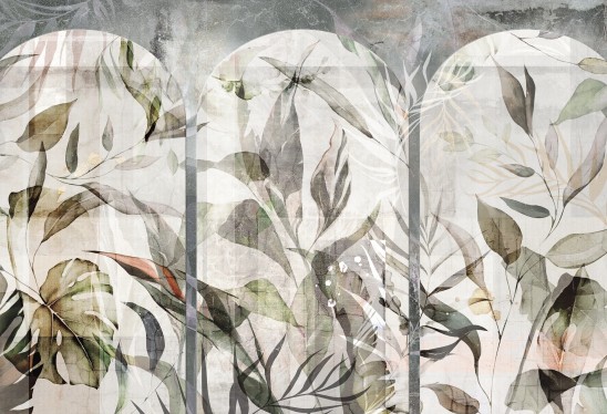 TROPICANA - bright - tapeta florystyczna do salonu