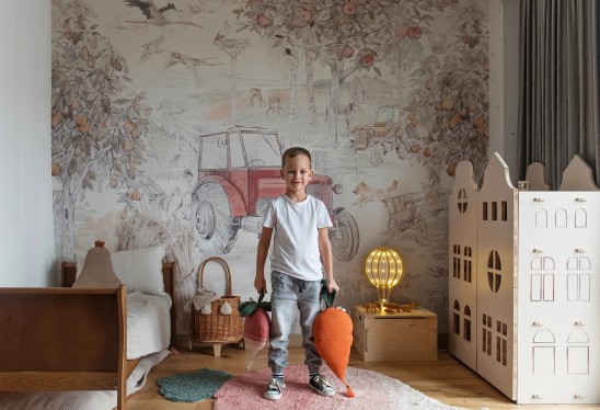 VINTAGE COUNTRY - boys - tapeta chłopięca w traktory