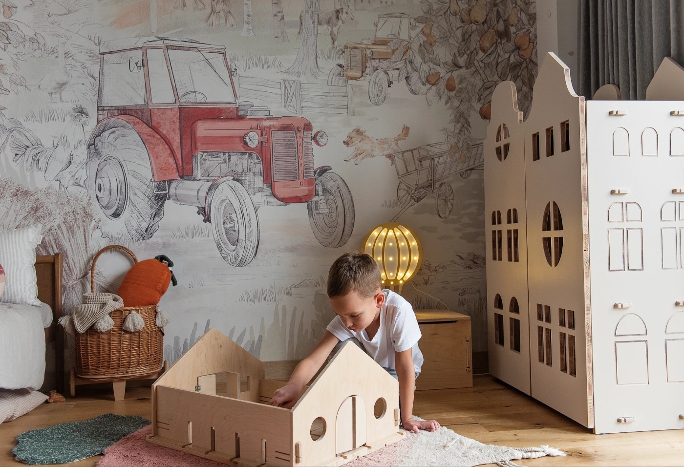 VINTAGE COUNTRY - boys - tapeta chłopięca w traktory