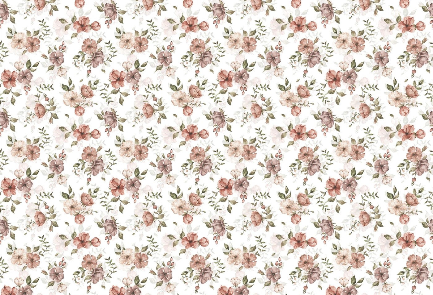 WILD ROSES - tapeta w drobne kwiaty do pokoju dziewczynki WILD ROSES - tapeta w drobne kwiaty do pokoju dziewczynki