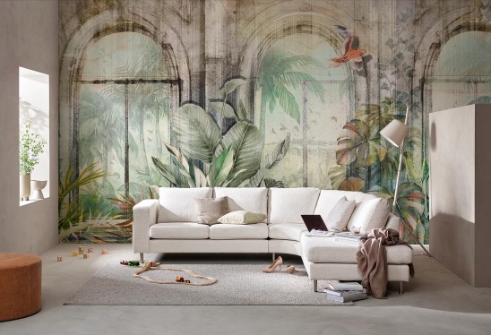 WINDOWS TO THE AMAZON - bright - fantazyjna tapeta do salonu lub sypialni