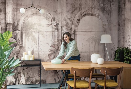 WINDOWS TO THE AMAZON - light - tapeta vintage do salonu lub sypialni