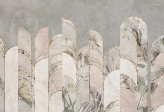 ARCHEO - rose - tapeta nowoczesna do salonu lub sypialni