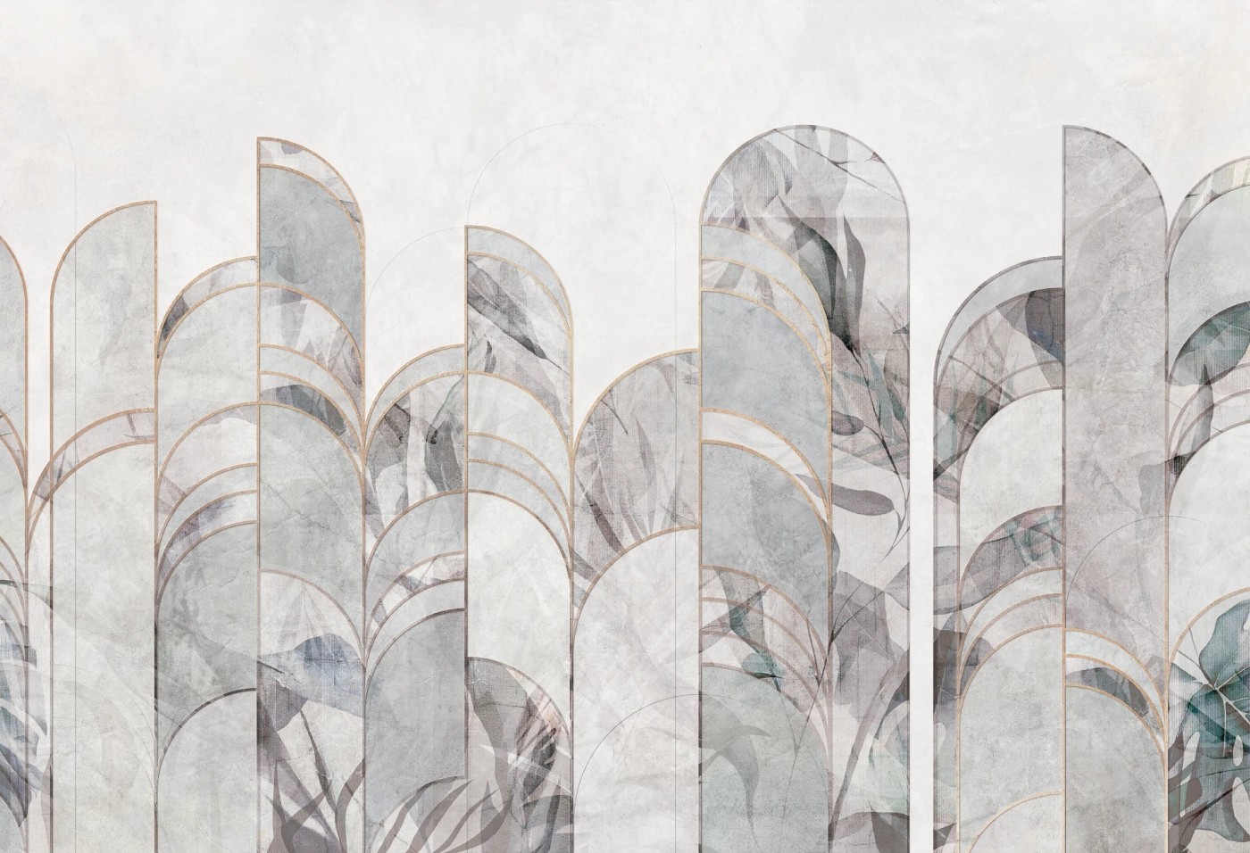 ARCHEO - windy blue - tapeta artystyczna do salonu lub sypialni