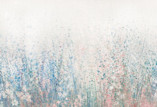 DAISY - blue - tapeta artystyczna dla nastolatki