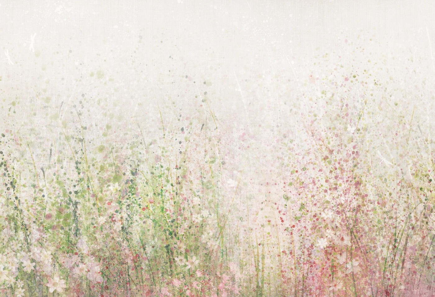 copy of BLOOM - rainbow - tapeta ogród wielkich kwiatów do pokoju dziecięcego