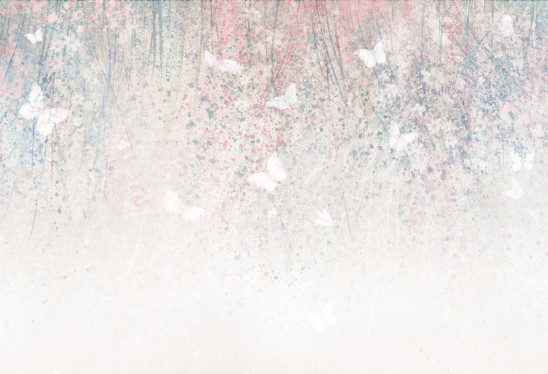 DAISY UP - powder - tapeta z motywem łąki dla nastolatki