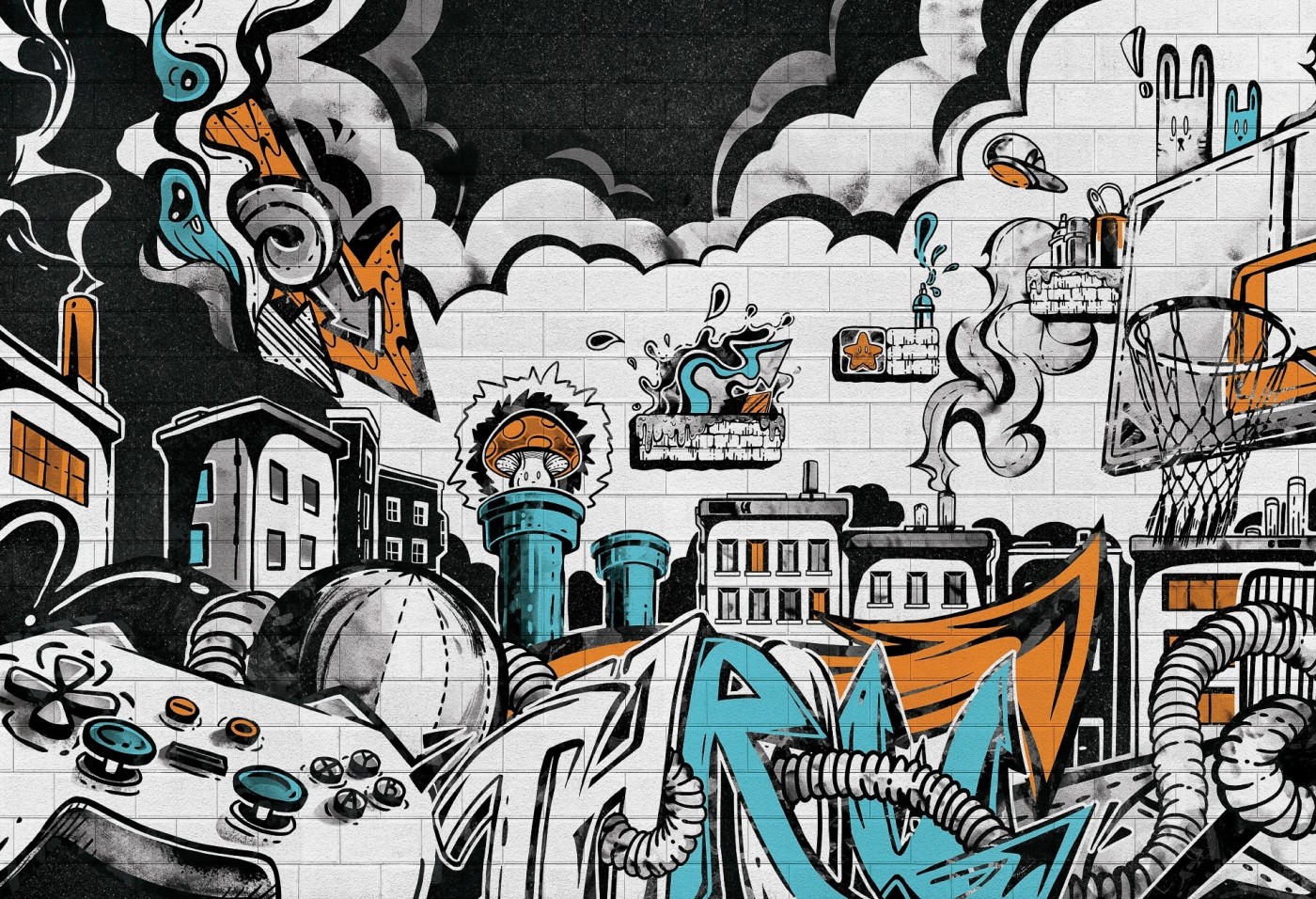 copy of copy of GAMING ROOM - boys - tapeta do pokoju gracza