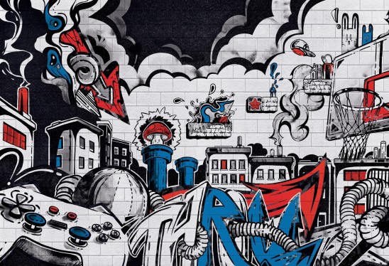 copy of copy of GAMING ROOM - boys - tapeta do pokoju gracza