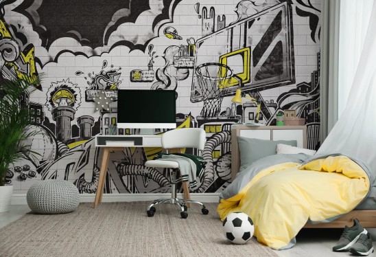 copy of copy of copy of GAMING ROOM - boys - tapeta do pokoju gracza