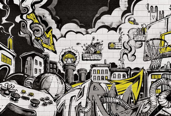 copy of copy of copy of GAMING ROOM - boys - tapeta do pokoju gracza