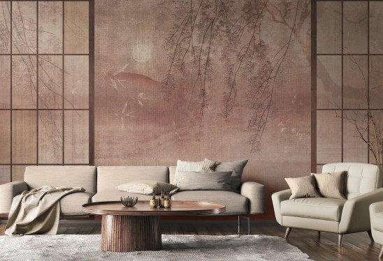 SAKURA - cider - tapeta w stylu japońskim do salonu lub sypialni