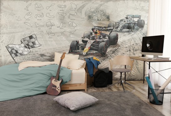 copy of FORMULA 1 - tapeta dla chłopaka z bolidami i torem wyścigowym