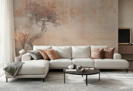 GAIA - rust - tapeta ze spokojnym pejzażem do salonu