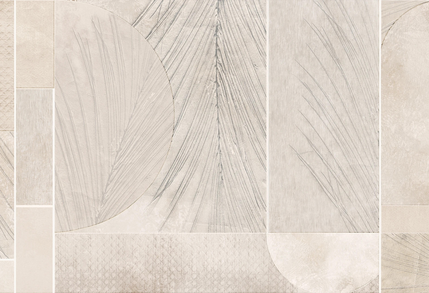 PALEO - beige - nowoczesna tapeta z nadrukowanym efektem 3D PALEO - beige - nowoczesna tapeta z nadrukowanym efektem 3D