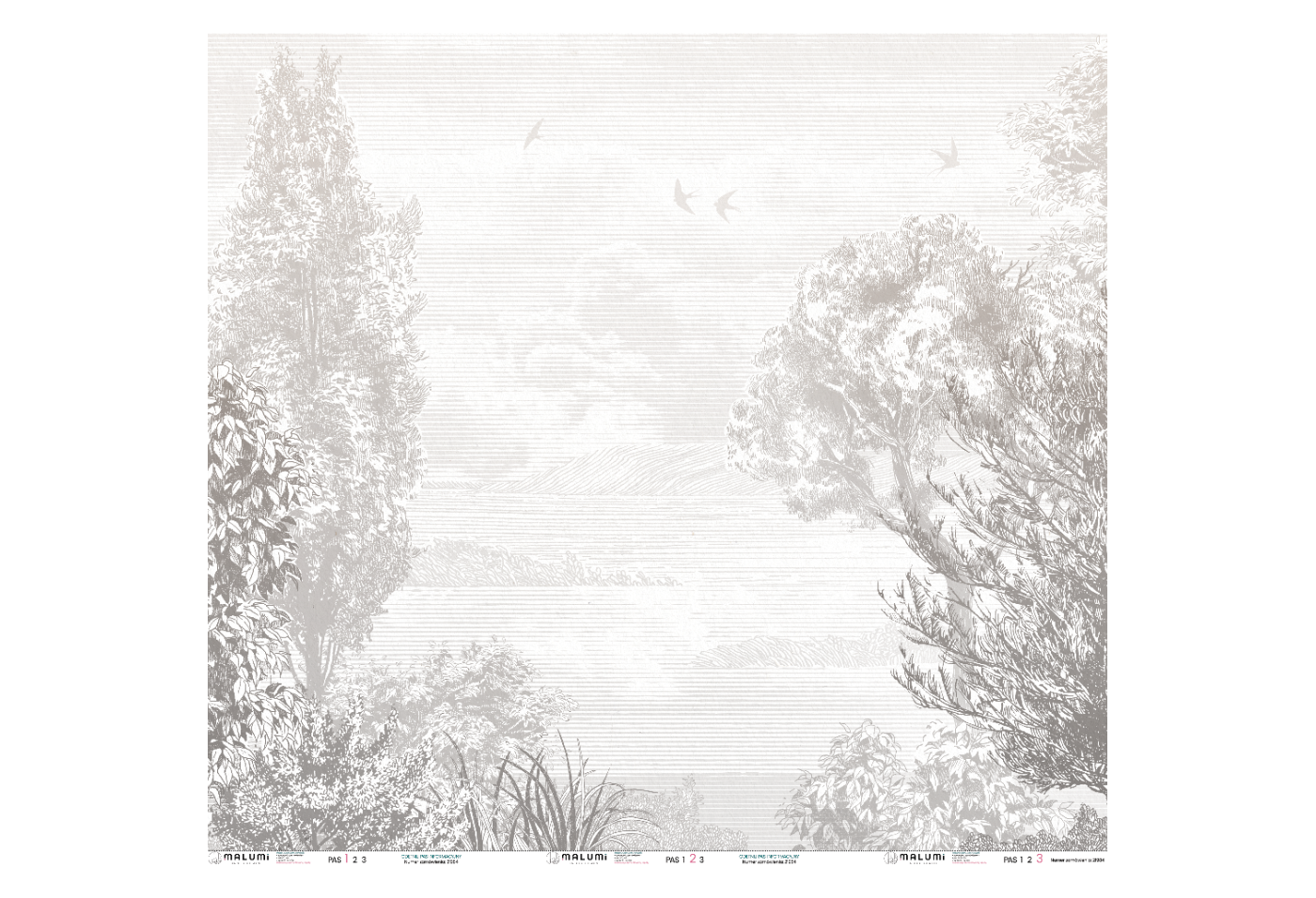 COSTA - white - 279 cm x 255 cm - tapeta idealna do sypialni