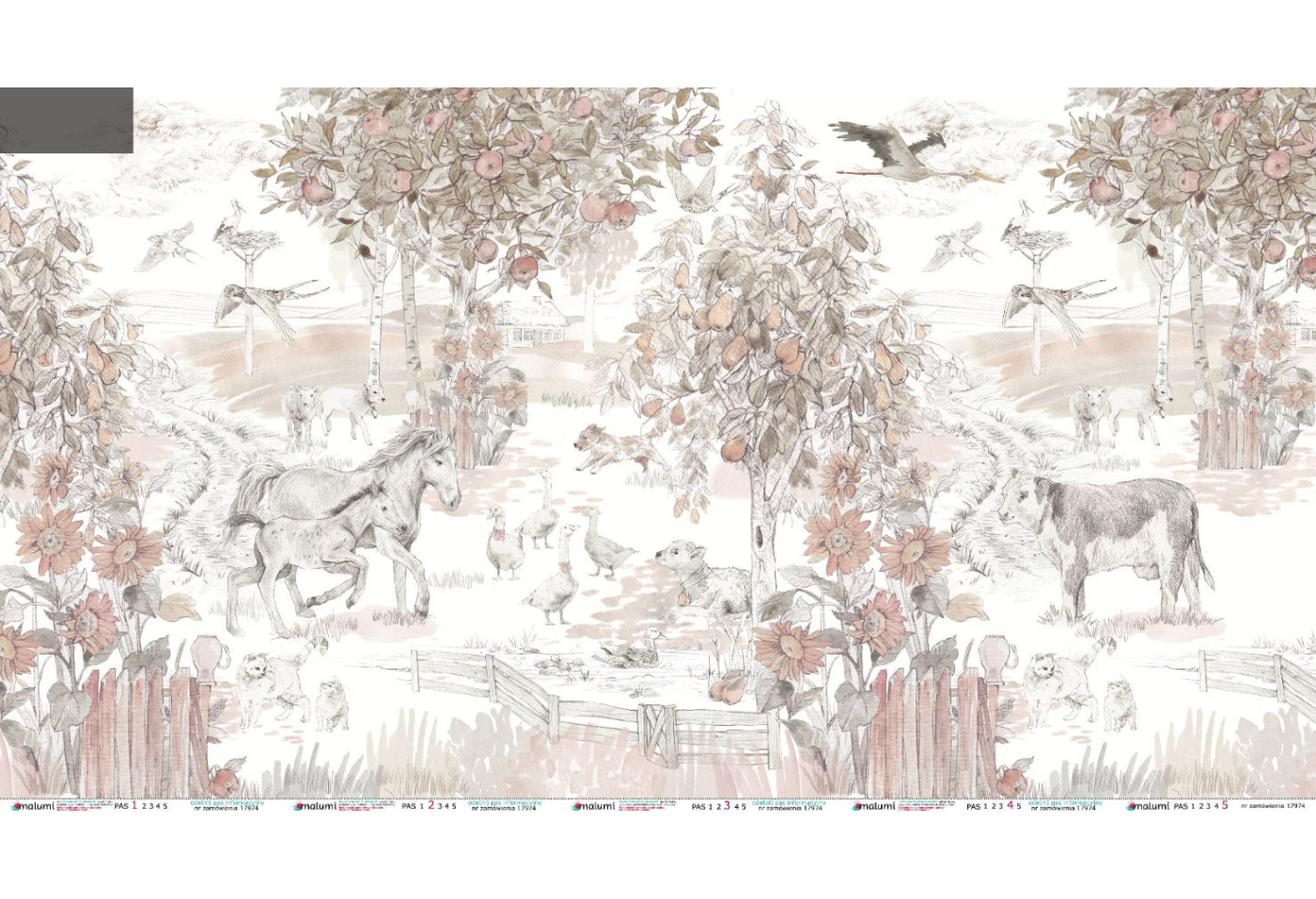 VINTAGE COUNTRY - Girls - 470cm x 230cm - Tapeta idealna na całą ścianę