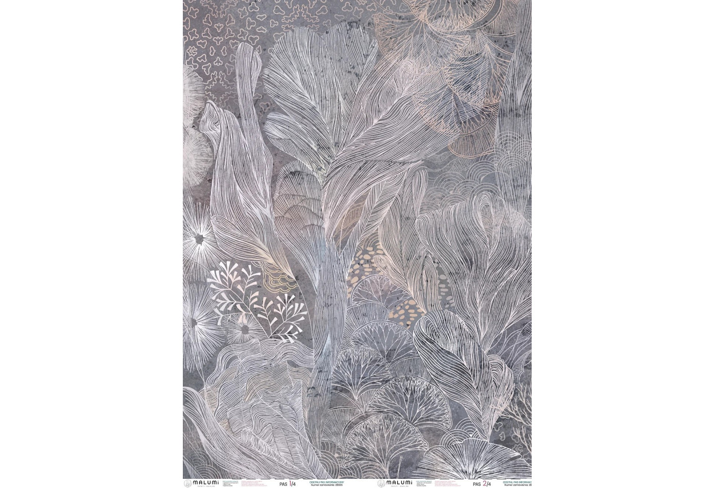 GREAT REEF - blue - 192cm x 260 cm nowoczesna tapeta do salonu lub gabinetu