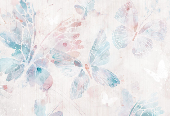 MARIPOSA - bubblegum - tapeta z kolorowym motylem