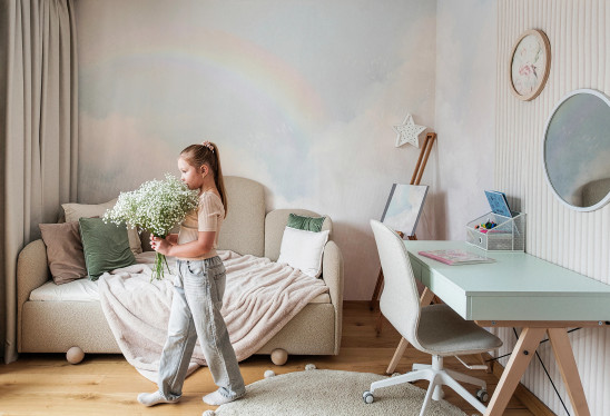 FANTASIA - rainbow - tapeta z tęczą do pokoju dziecięcego