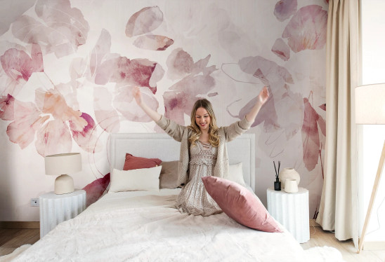FORTUNA- rose - tapeta idealna zarówno do salonu, jak i do pokoju młodzieżowego