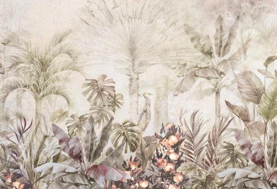 EXOTIC PARADISE - soft - artystyczna tapeta do salonu lub sypialni