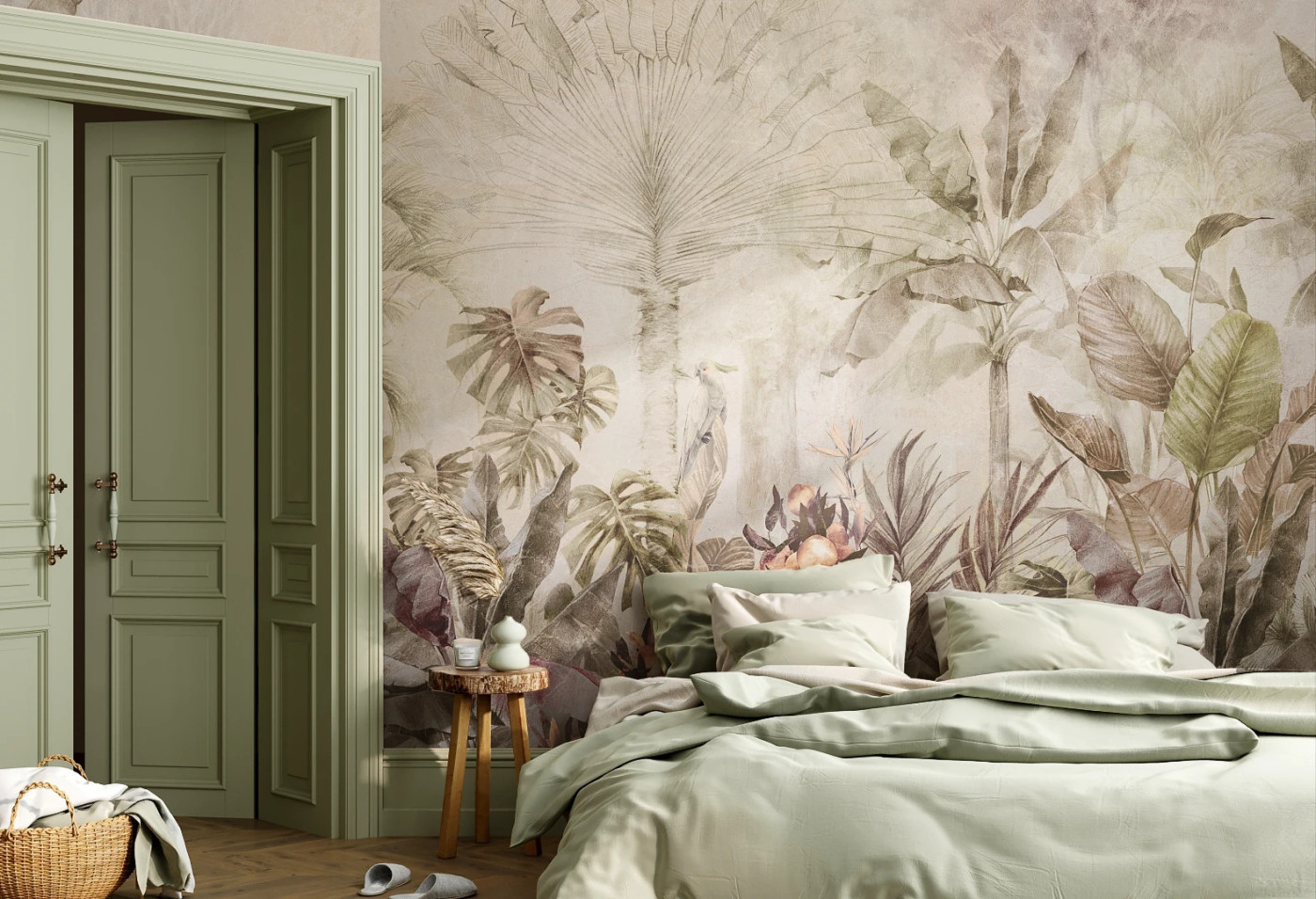 EXOTIC PARADISE - soft - artystyczna tapeta do salonu lub sypialni