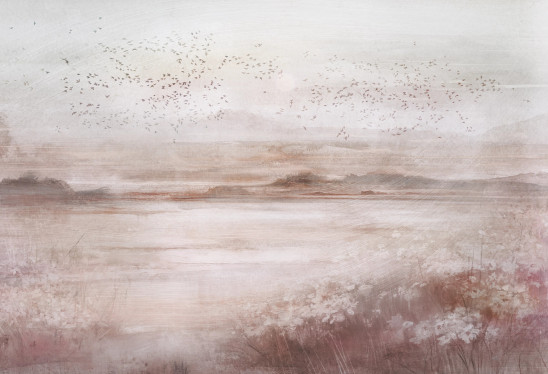 VISTA - lavender -  tapeta artystyczna do salonu lub sypialni