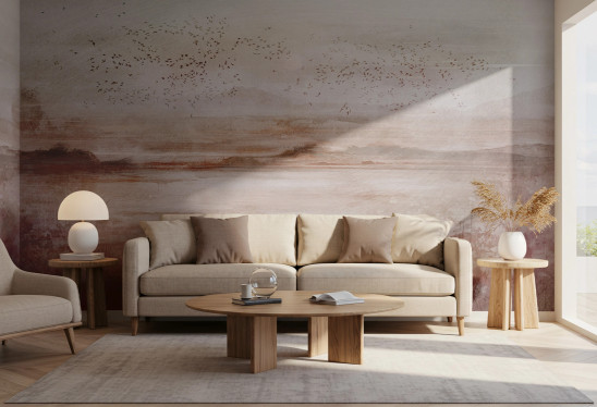 VISTA - lavender -  tapeta artystyczna do salonu lub sypialni