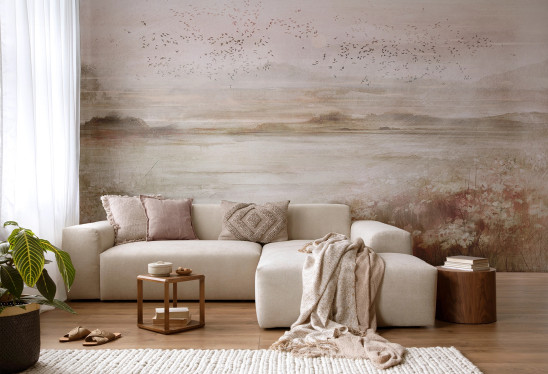 VISTA - warm  -  malownicza tapeta do salonu