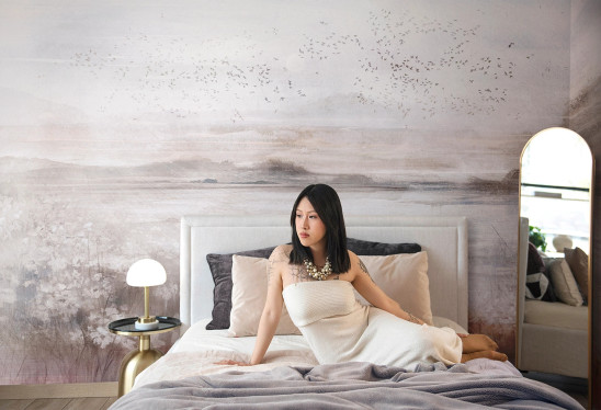 VISTA - twilight - nowoczesna tapeta do sypialni lub salonu