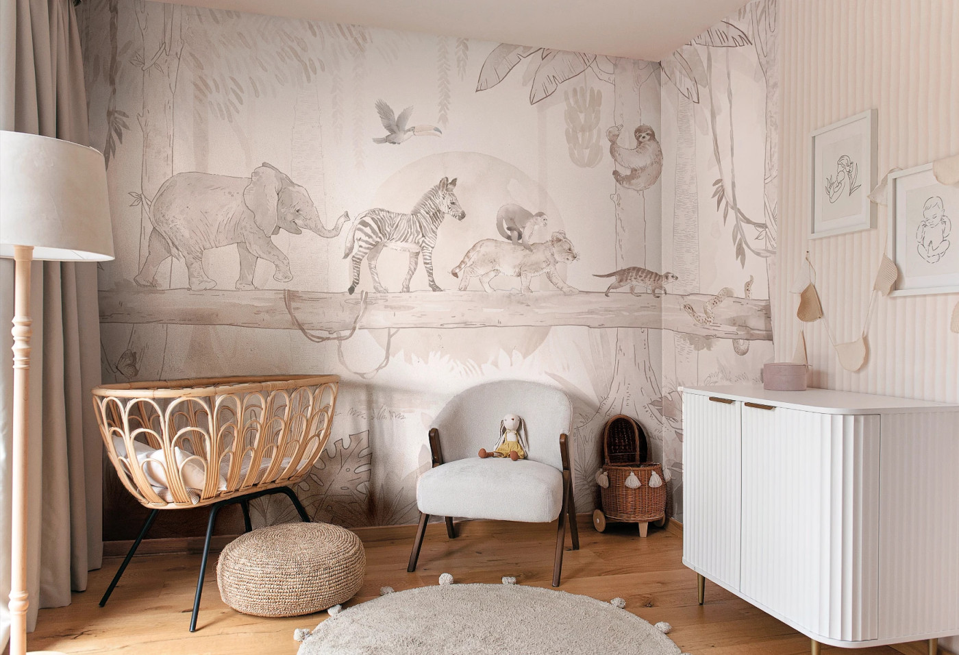 SAFARI - ANIMALS - oatmilk - edukacyjna tapeta z motywem dzikich zwierząt dla dzieci SAFARI - ANIMALS - oatmilk - edukacyjna tapeta z motywem dzikich zwierząt dla dzieci