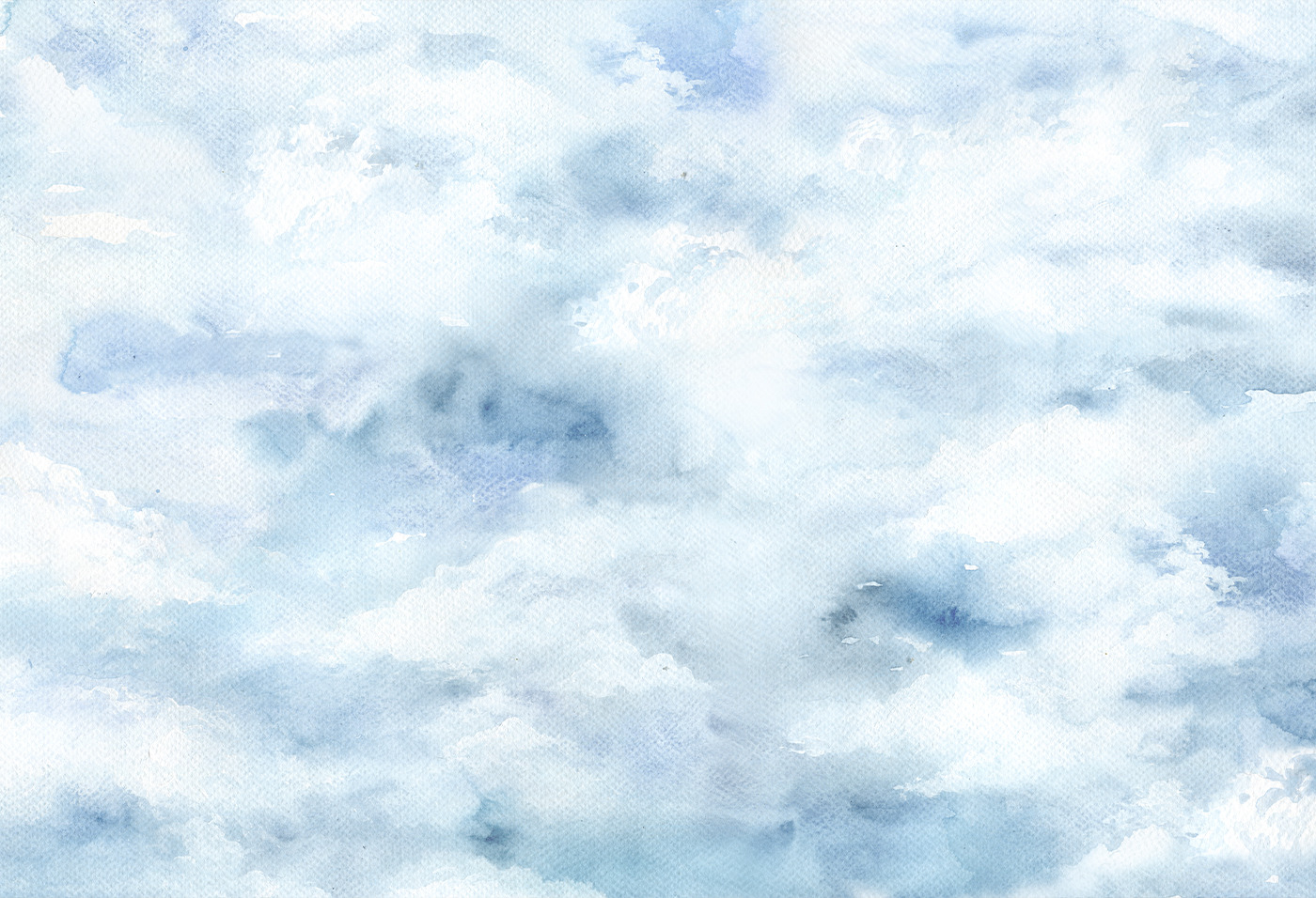 Kup tapetę: błękit, akwarelowe chmury