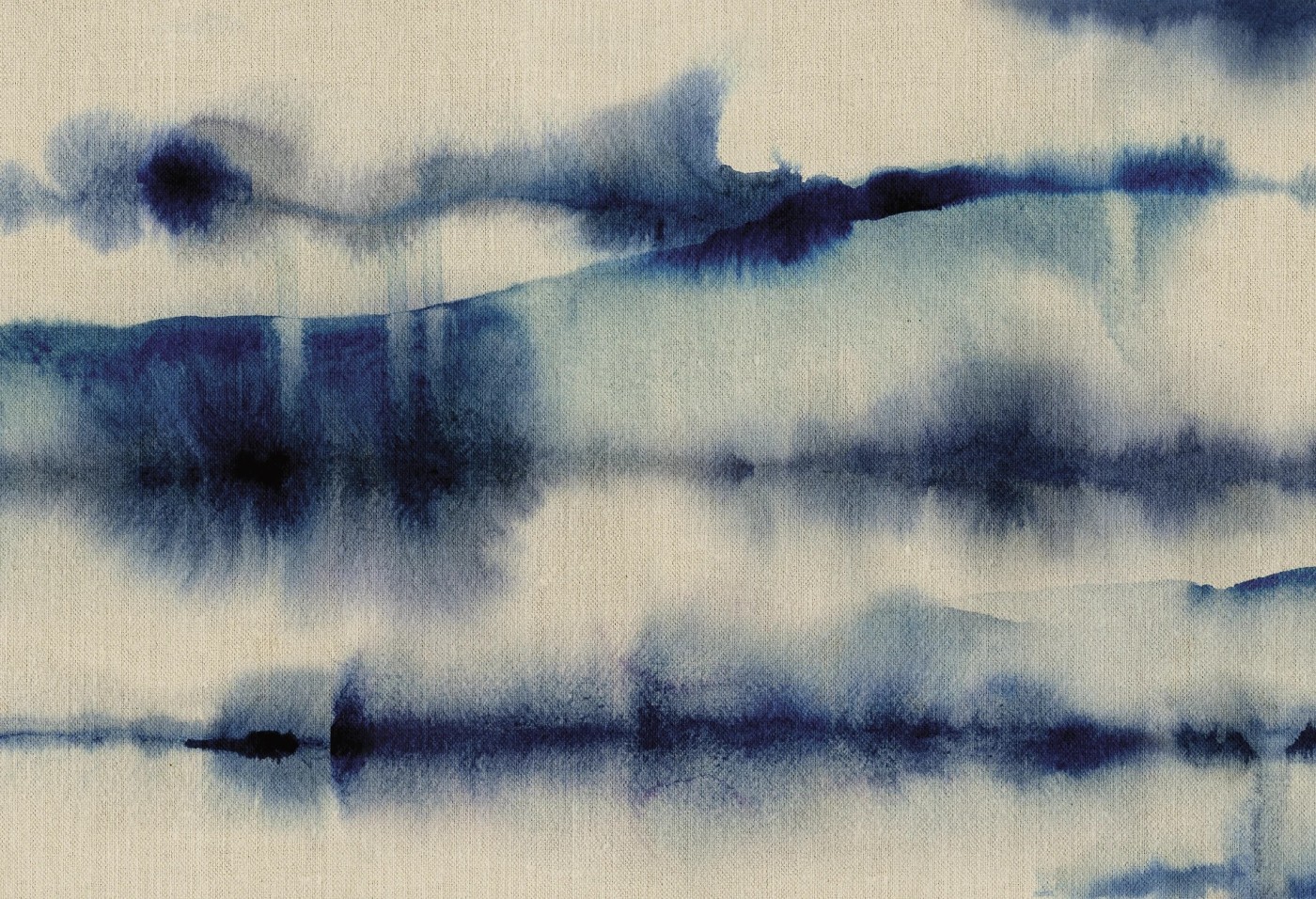 AURORA - navy abstraction - 1 & 2 -  artystyczna tapeta do salonu lub sypialni