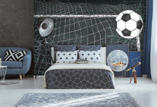 FOOTBALL - dark - piłkarska tapeta dla chłopca