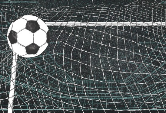 FOOTBALL - dark - piłkarska tapeta dla chłopca