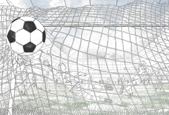 FOOTBALL - light green - tapeta dla chłopaka z piłką nożną