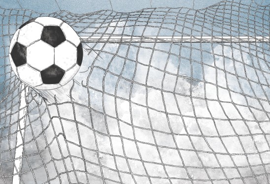 FOOTBALL - sky blue - sportowa tapeta dla chłopca