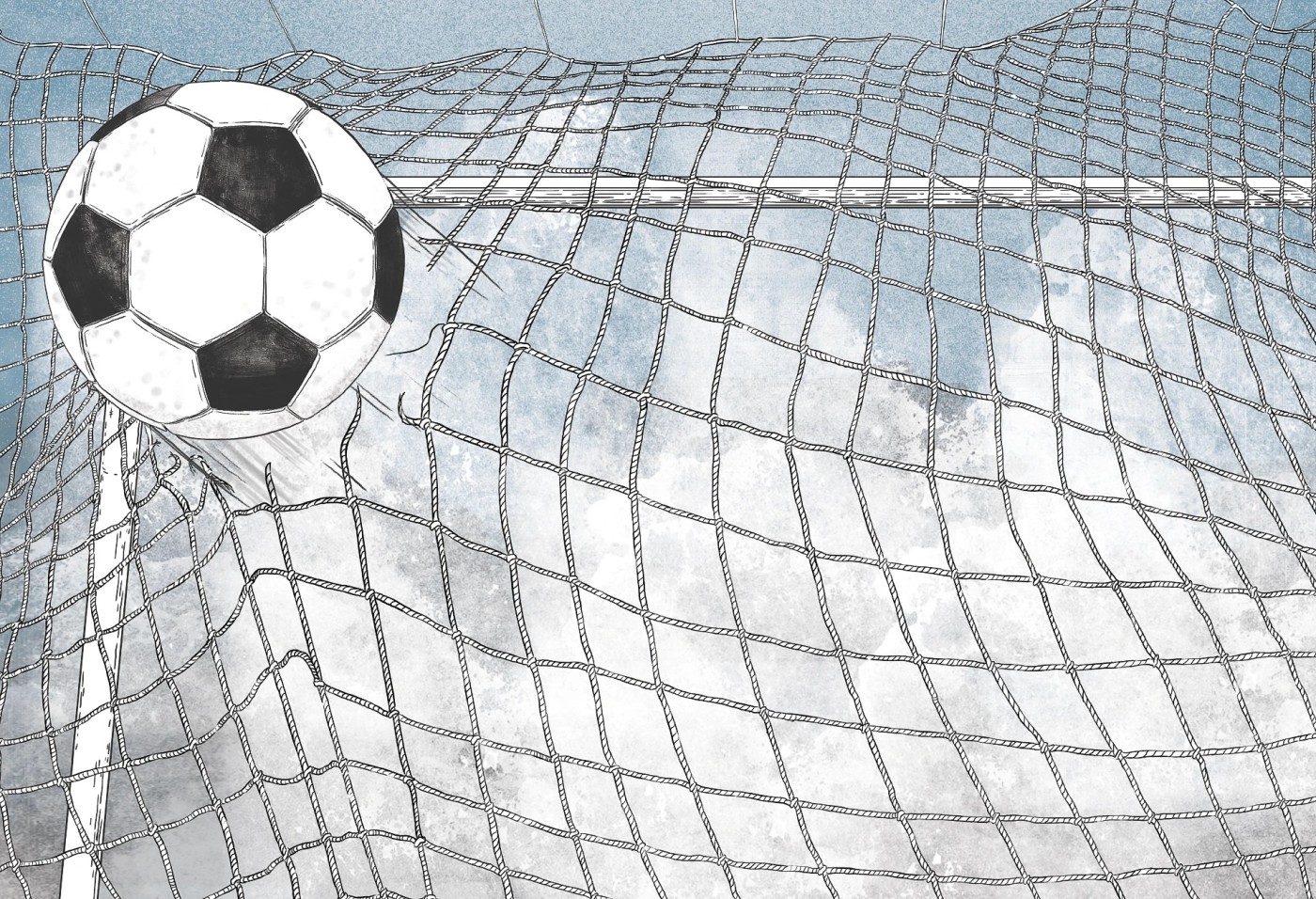 FOOTBALL - sky blue - sportowa tapeta dla chłopca FOOTBALL - sky blue - sportowa tapeta dla chłopca