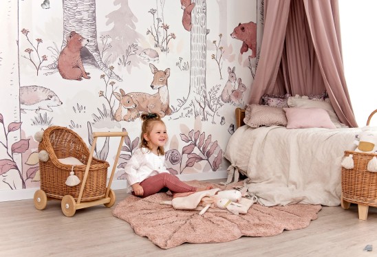 FOREST MURAL - girls - leśna tapeta dla dzieci