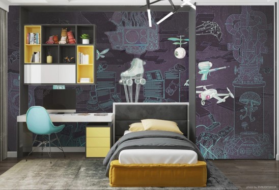 GAMING ROOM - girls - tapeta do pokoju nastolatki – gamerki