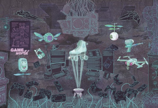 GAMING ROOM - girls - tapeta do pokoju nastolatki – gamerki