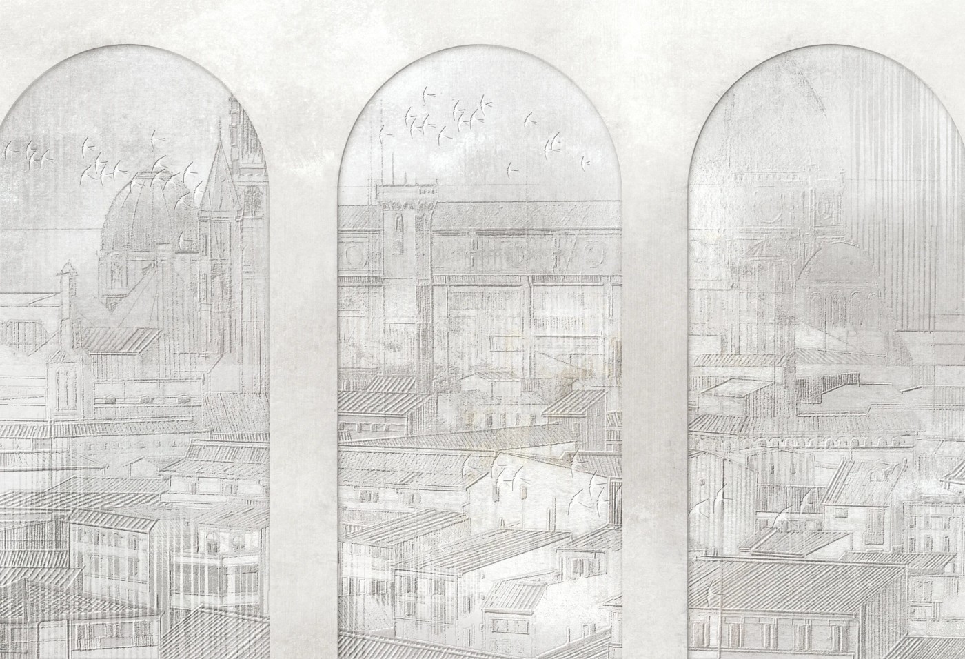 FIRENZE - relief - tapeta z motywem miasta do salonu lub sypialni