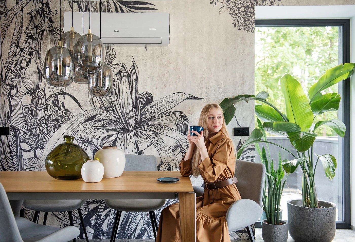 HAVANA - black&white - tapeta leśna do salonu